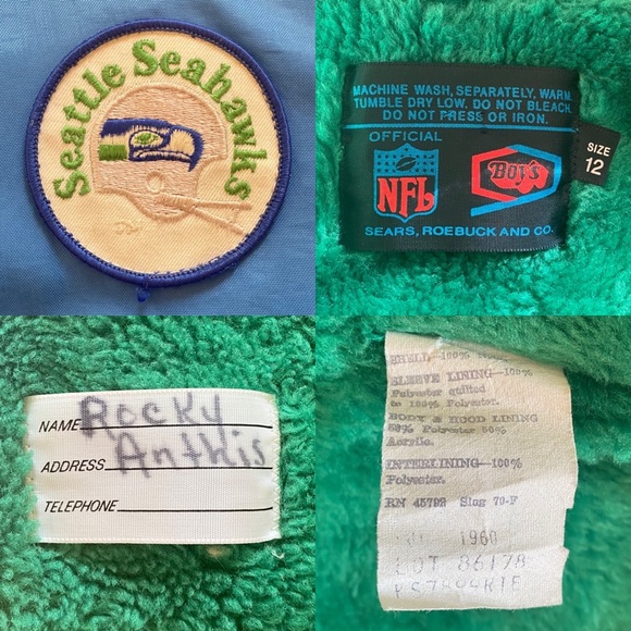 🚫SOLD🚫 Vintage 70s/80s SEATTLE SEAHAWKS Youth’s Jacket - Picture 4 of 4